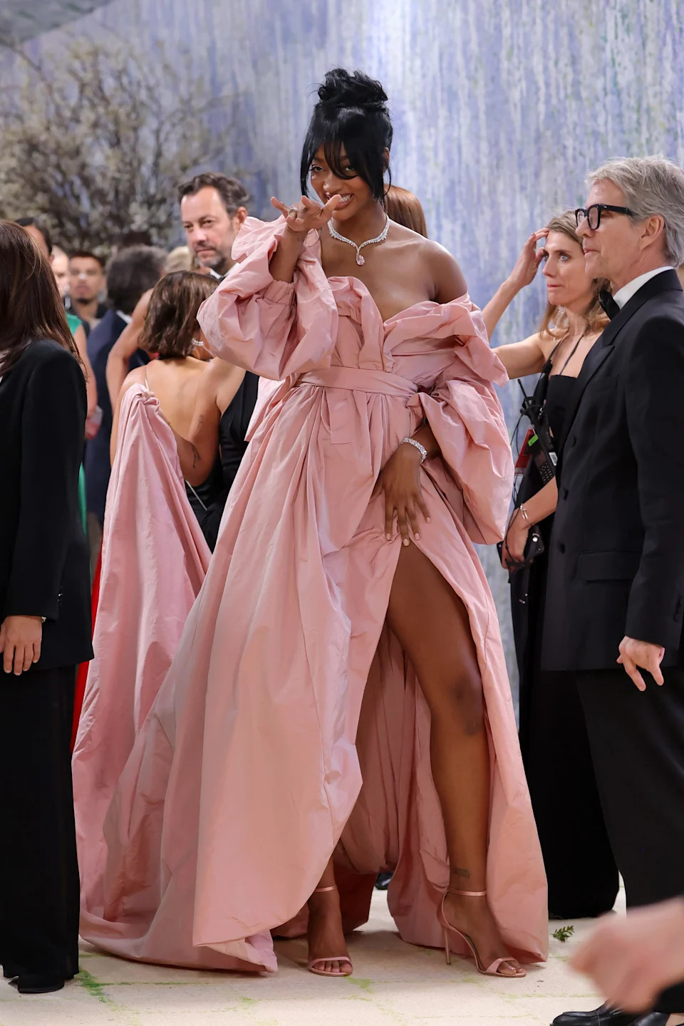 Angel Reese on the 2026 Met Gala carpet in pink